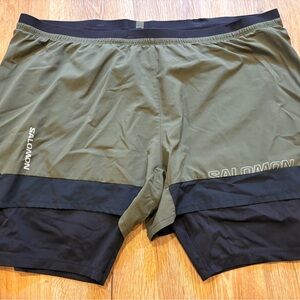 Salomon Men's Dual-Tone Athletic Shorts